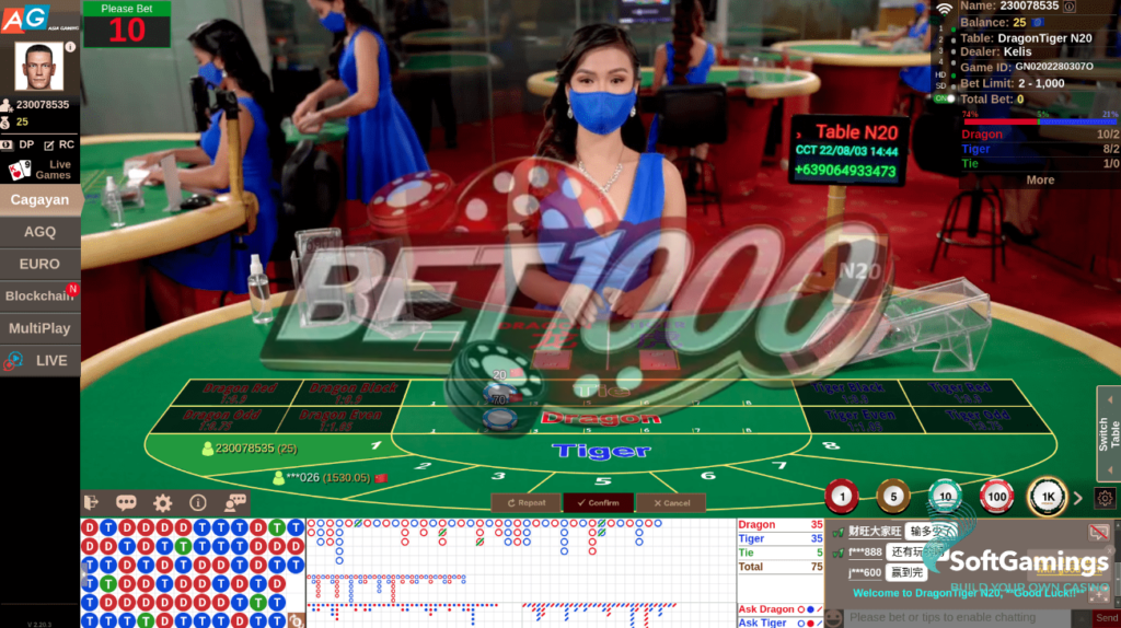 Bermain Dragon Tiger